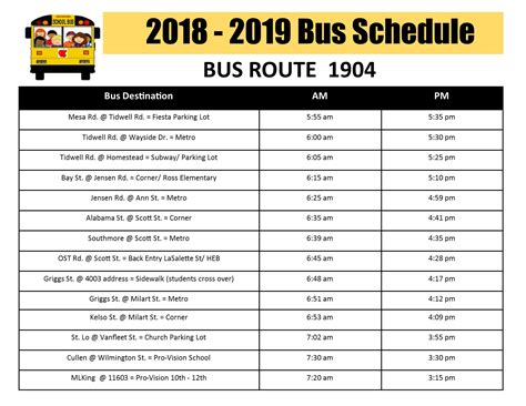 ltd bus schedule
